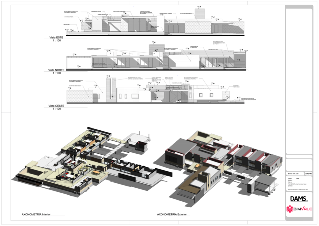 Vista 1 del modelo BIM del conjunto de viviendas