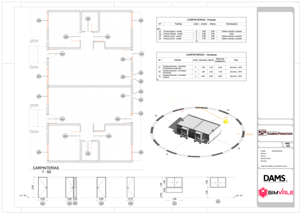 Vista 4 del modelo BIM del conjunto de viviendas